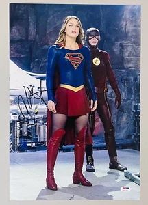 Grant Gustin Melissa Benoist signed autograph 12x18 Photo Flash Supergirl PSA - Picture 1 of 1