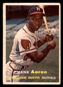 1957 Topps Baseball #20 Hank Aaron VG *f1