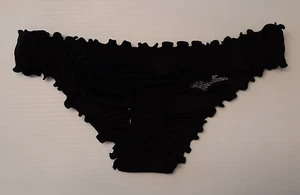 Parte inferior de bikini negra descarada con volantes talla extra pequeña con volantes talla nueva sin etiquetas - Imagen 1 de 2
