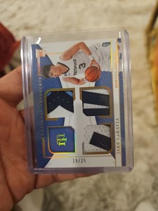 Jake Laravia 2022-23 Panini National Treasures /25 Patch Triple RC #RTM-JLR