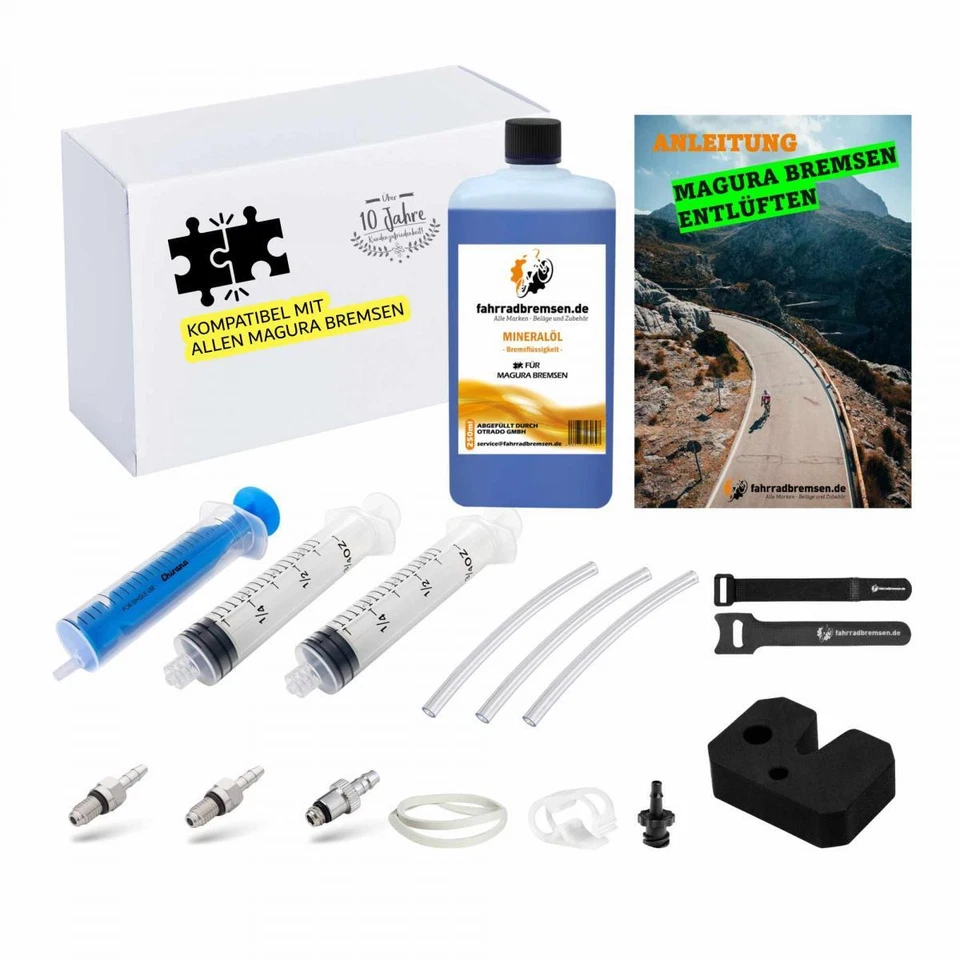Entlüftungskit für alle Magura Bremsen inkl. Mineralöl 250ml Bremsflüssigkeit zu - Bild 1 von 1
