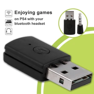 NEW Wireless Bluetooth USB Adapter Dongle Receiver for PS4 Headphone Microphone - Picture 1 of 10