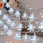 Christmas Snowflake String Fairy Lights Battery Indoor Decorations 20Ft 40 Led