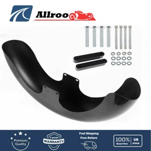 For Touring Road King Electra Glide FLHR FLHT 23" Wrap Front Fender Gloss Black - Picture 1 of 10