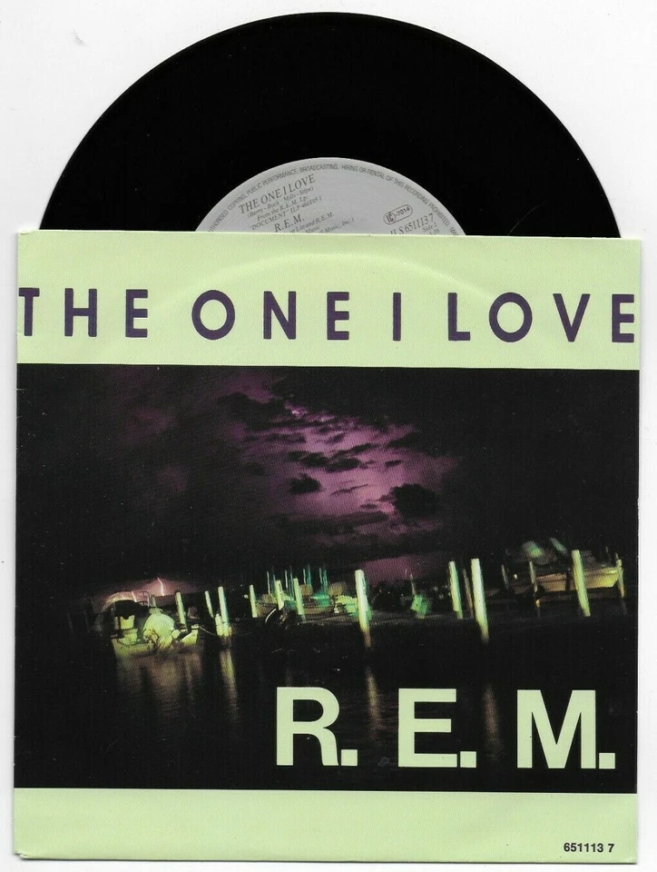 R.E.M. THE ONE I LOVE/MAPS & LEGENDS(LIVE) RARE ORIGINAL SINGLE FROM NETHERLANDS - Image 1 of 1