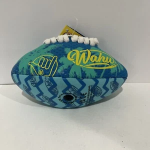 Wahu Mini Football 6,5 Zoll 100 % wasserdicht Fußball mit echten Schnürsenkeln, blau/türkis - Bild 1 von 2
