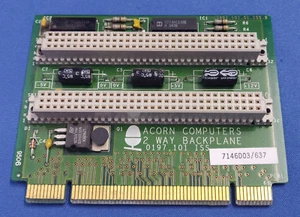 Acorn RiscPC 2 Slot Backplane da utilizzare con sistemi a fetta singola. PC Risc - Foto 1 di 2