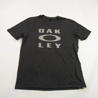 Camisa Oakley Para Hombre Grande Regular Manga Corta Cuello Redondo Gris Ligera Foto 1 de 4