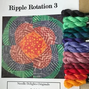 Needle Delights Debbie Rees Ripple Rotation 3 KIT gezählt Nadelspitzenoptik - Bild 1 von 3