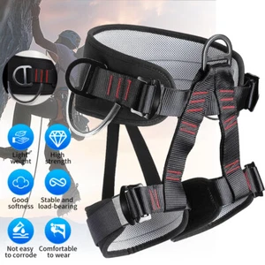 Safety Rock Climbing Harness Tree Rappelling Harness Seat Waist Belt Rescue Gear - Picture 1 of 24