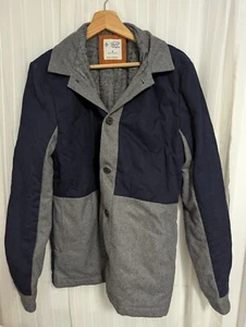Original Penguin Wool Jacket Men Medium Coat Blue Grey - Picture 1 of 3