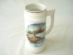 Les Kouba Langlauf Fasane Spiel Vogel Royal Ann Porzellan Stein Becher limitierte Auflage USA - Bild 1 von 6