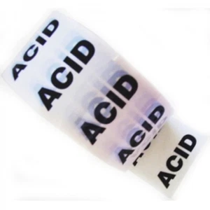 ACID - Cinta de identificación de tubería impresa en blanco (ID) - Imagen 1 de 1