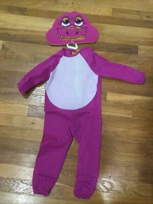 DISFRAZ HALLOWEEN VINTAGE El Lindo Dinosaurio Púrpura Pequeño 2-4 Años Mono Conjunto Foto 1 de 4