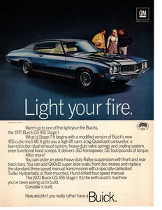 1970 BUICK GS 455 STAGE I 455/360-HP ~ ORIGINAL PRINT AD - Picture 1 of 2