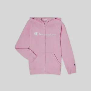 Champion Girls Raglan Full Zip Hoodie, Ice Cake, Small - Picture 1 of 3