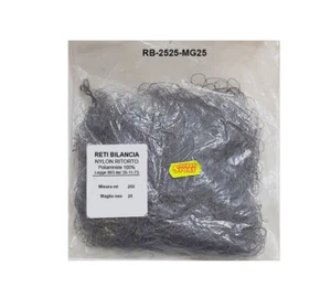 RETE PESCA PER BILANCIA 2,50 x 2,50 MT MAGLIA 25mm COTONE POLIAMMIDE 172525 - Foto 1 di 1