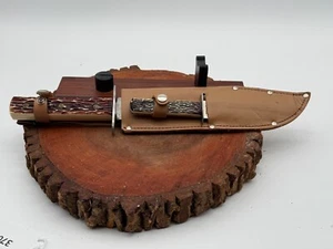 VIntage Cobra Hunter II made in Brazil Piggy Back Double Knife Bowie Set--494.25 - Picture 1 of 13