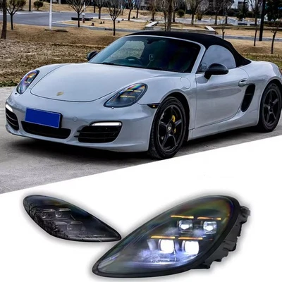 For Porsche Cayman 718 982 Headlight 2013-2023 Upgrade DRL Dynamic Turn Signal - Image 1 of 4
