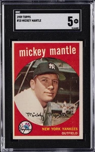 1959 TOPPS MICKEY MANTLE SGC 5 - Picture 1 of 2