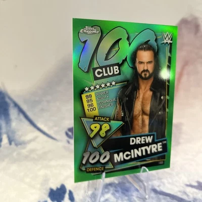 2021 Topps Chrome WWE Slam Attax - Drew McIntyre #185 Green Refractor /50 - Image 1 of 4