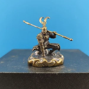 Brass Black Mythical Muscle Fight Cloud Wukong Anime Model Handmade Ornament - Picture 1 of 19
