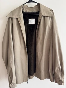 London Fog Harrington Jacket Men’s Size 42 Khaki Removable Faux Fur Lining - Picture 1 of 16