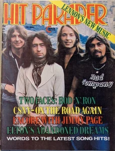 HIT PARADER Magazine February 1975 Bad Company, Jimmy Page, CSNY, Elton, Lennon - Picture 1 of 14