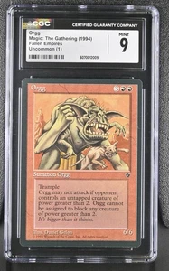 Orgg CGC 9 Magic the Gathering 1994 Fallen Empires poco común Daniel Gelon - Imagen 1 de 2