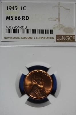 1945 - NGC 1C MS66RD LINCOLN WHEAT CENT #B50792 - Image 1 of 2