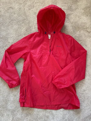 Женская ветровка с капюшоном Quechua красная 3⁄4 на молнии размер XS-S - Изображение 1 из 4