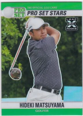 2021 Pro Set Sports Metal Stars Green Prism #10 Hideki Matsuyama Rookie RC 9/10 - Image 1 of 2