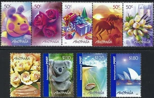 2005 Australia SG# 2493/2501 Greetings Stamps Full set of 9 mint MUH MNH - Picture 1 of 1