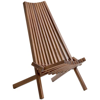 Folding wood chair  camping outdoors gardenSolid Wood - Image 1 of 4