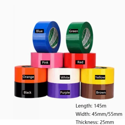 Высокопрочная клейкая лента 145 м высоковязкая запечатывающая лента для картонной упаковки цветная лента - Изображение 1 из 4