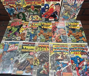 35 Cent Marvel Comic Lot Of 16 Hulk, Thing Iron Man, Captain America Plus Others - Picture 1 of 12