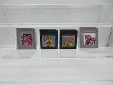 Lot of 4 Nintendo Game Boy Cartridges TESTS & WORK Quarth Bases Loaded Barbie +