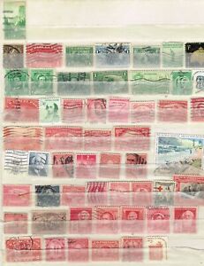 55 Assorted Canceled  .005 - .02 Cents US Postage sTamps (13-463)