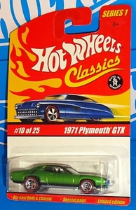 Hot Wheels Classics 2005 Serie 1 #10 1971 Plymouth GTX verde con RL5SP - Imagen 1 de 2