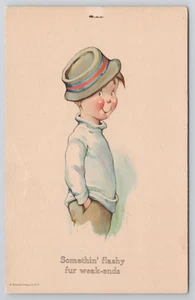 Charles Twelvetrees Postcard #162 Boy Sweater Cap Somethin' Flashy Fur Weak-ends - Picture 1 of 6