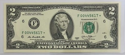 Billete De 2 Dólares Con Estrella Año 2013.Especial Para Colección. - Image 1 of 2