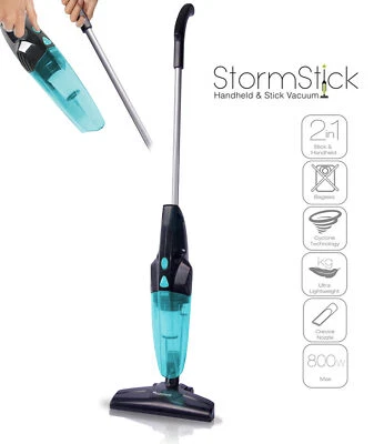 B-Ware 800W 2in1 Stielstaubsauger und Handstaubsauger mit 5m Kabel, blau schwarz - Bild 1 von 4