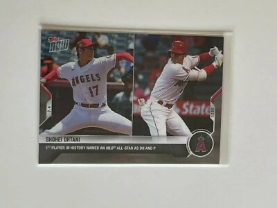 2021 Topps Now #457 Shohei Ohani 07/04/21 All-Star Game Pitcher and DH Historic - Image 1 of 2
