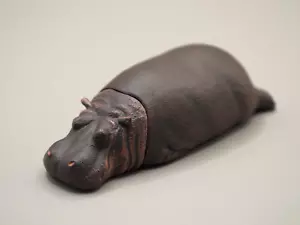 Hippo Capsule Toy Panda hole Zoo Zoo Zoo Tiring Sleep Figure Japan H063 - Picture 1 of 7