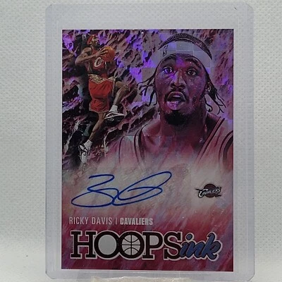 2020-21 Panini Hoops Basketball Ricky Davis Hoops Ink Square Pink Auto /25 - Image 1 of 2