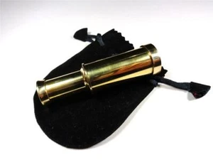 NAUTICAL POLISHED BRASS DECORATIVE MARITIME SPYGLASS MINI TELESCOPE DECORATION - Picture 1 of 6