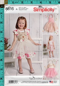 "Toddlers' Dress, Panties & Tutu Aprons" ©2018 Simplicity Pattern 8616 UNCUT - Picture 1 of 5