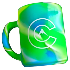 NWT Green Silicone Tie Die Swirl Colorado Rockies Logo Coffee Mug 16oz - Picture 1 of 5