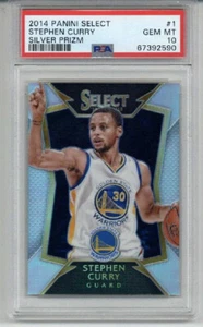 2014 PANINI SELECT SILVER PRIZM #1 STEPHEN CURRY WARRIORS PSA 10 LOW POP RARE - Picture 1 of 2