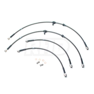 HEL BRAIDED BRAKE LINES HOSES FOR MITSUBISHI L200 PICKUP 2006-2015 [WITH ABS] - Picture 1 of 2